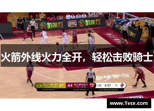 火箭外线火力全开，轻松击败骑士